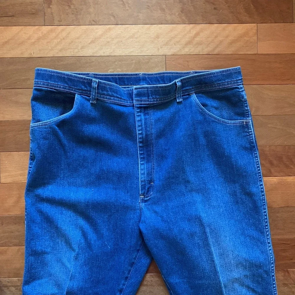 Wrangler Vintage 85498LD? Jeans Mens 42x29 Blue Denim Made In USA? - Picture 5 of 8